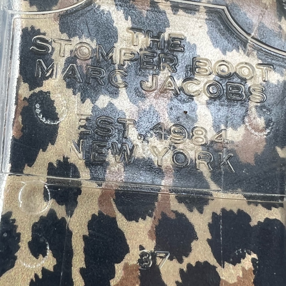 🎯Marc Jacobs The Stomper Boot Brown Black Leopard Multi EU37 US7 - Picture 14 of 14
